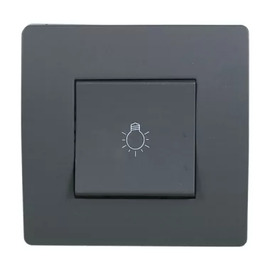 ELMARK 38103 BASIC TG112A NYOMÓGOMB KAPCSOLÓ GRAPHITE