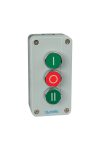ELMARK 401349 "EL1-BP339" nyomógomb tokozattal, rugós, 2NO, 1NC, IP65, zöld-piros-zöld