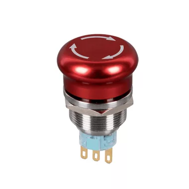 ELMARK 401546 GOMBAFEJ VÉSZGOMB EL-2211T 1ny+1z IP65 PIROS