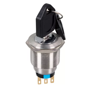 ELMARK 401552 HÁROM HELYZET KULCSOS KAPCSOLÓ STOPPAL EL-22Y3 2NO+2NC IP65 ZÖLD