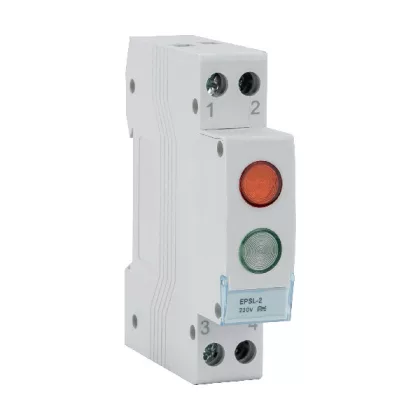ELMARK 401559 ELD-RG-DIN LÁMPA 230V PIROS/ZÖLD