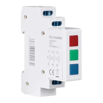 ELMARK 401560E ECONOMIC ELD-RGB-DIN LAMP 230V RED/GREEN/BLUE