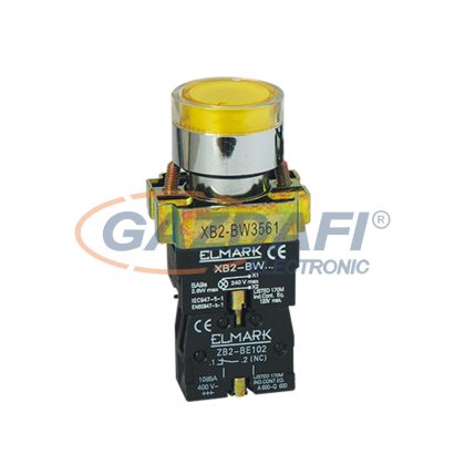 ELMARK 401561 Jelzlámpás nyomógomb EL2-BW3561 230V sárga