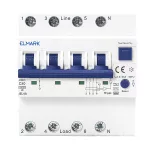   ELMARK 40477A kombinált védkapcsoló beépített túláramvédelemmel RCBO EL JEL4A 6kA 4P 6A/300mA