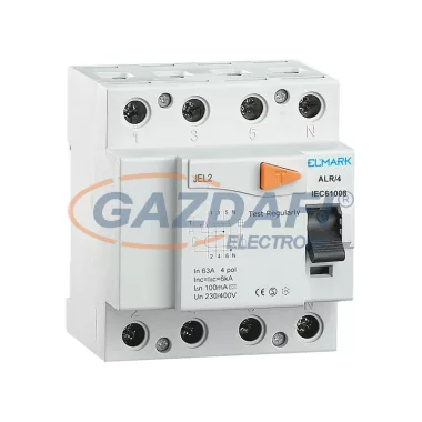ELMARK 40818 áram-védkapcsoló JEL2 4,5kA 4P 16A/300mA (Fi-relé)