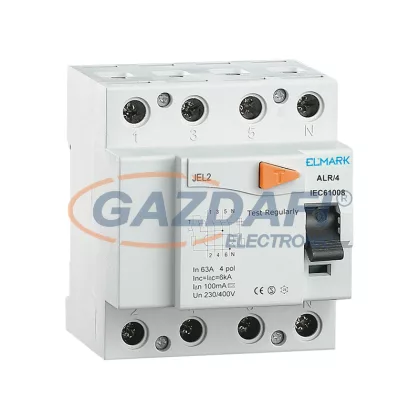   ELMARK 40818 áram-védkapcsoló JEL2 4,5kA 4P 16A/300mA (Fi-relé)