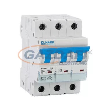ELMARK 41309C/B kismegszakító, jelölhet C103L 32A 3P 10kA , B karakterisztika