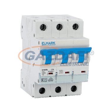 ELMARK 41311C/B kismegszakító, jelölhet C103L 40A 3P 10kA , B karakterisztika