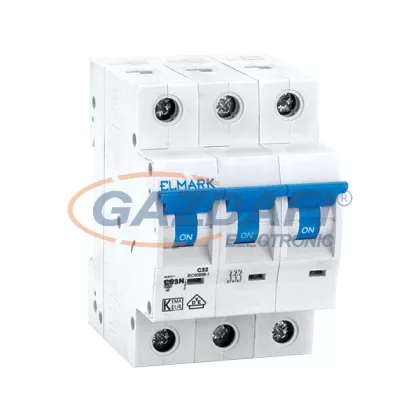 ELMARK 41332C KISMÉRSZAKÍTÓ C63N 32A 3P 6kA , C JELLEMZSÉG
