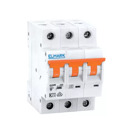 ELMARK 41641C KISMEGSZAKÍTÓ C43N 6A 3P 4.5kA, C JELLEMZ