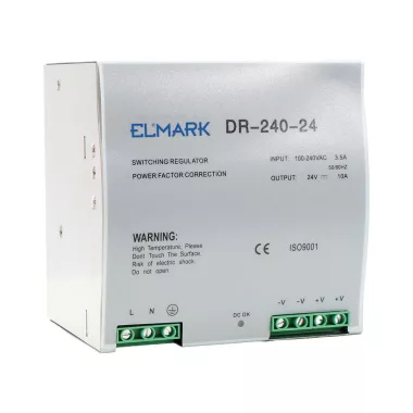 ELMARK 46DR12024 DR-120-24 POWER SUPPLY 24V OUTPUT VOLTAGE 120W
