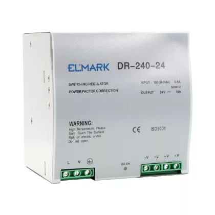   ELMARK 46DR24024 DR-240-24 POWER SUPPLY 24V OUTPUT VOLTAGE 240W