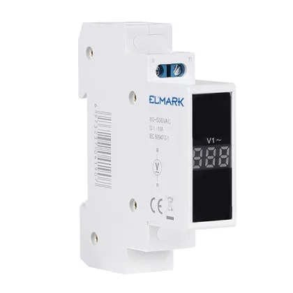 ELMARK 50143 MODULÁRIS FESZÜLTSÉGMÉR 1P 80-500VAC Piros