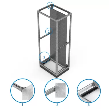 ELMARK 53MPR60 MPR- KERETTARTÓ LEMEZ RAIL SZETT 60CM MÉLYSÉGHEZ