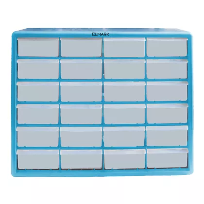   ELMARK 595120 MANYAG TÁROLÓ DOBOZ 24 FÓKUSZ SOROZAT 50X16X39cm NÉLKÜL CSAVAR