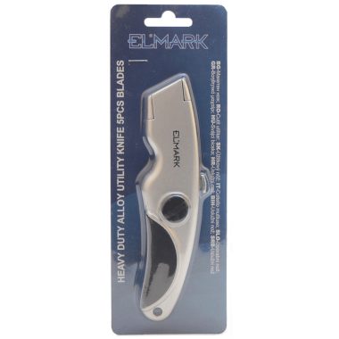 ELMARK 598203 HEAVY DUTY ZINC ALLOY UTILITY KNIFE 5PCS BLADES