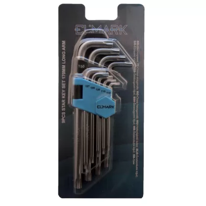ELMARK 598254 9PCS STAR KEY SET 170mm LONG ARM