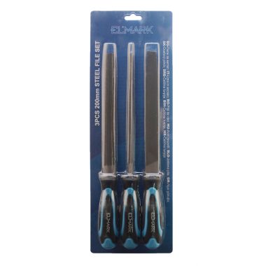 ELMARK 598321 3PCS 200mm STEEL FILE SET