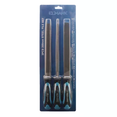 ELMARK 598321 3PCS 200mm STEEL FILE SET
