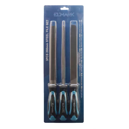 ELMARK 598321 3PCS 200mm STEEL FILE SET