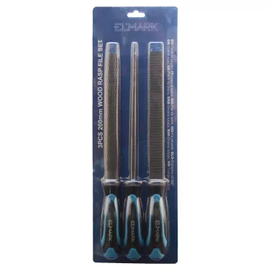 ELMARK 598322 3PCS 200mm WOOD RASP FILE SET