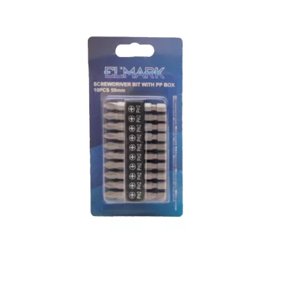 ELMARK 598452 SCREWDRIVER BIT WITH PP BOX 10PCS 50mm