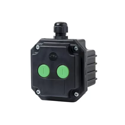   ELMARK 720010 DOBOZ PP- 2 INDÍTÓ GOMB FEHÉR 2 BEMENETTEL, IP65