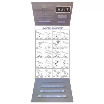   ELMARK 800519 HIRDETÉSI ÁLLVÁNY - 10 LÁMPA ÉS FÜRDSZOBA