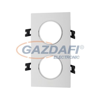   ELMARK 89144 SÜLYESZTETT SZÖGLETES SPOT LÁMPATEST, 12V, MAX. 20W, DUPLA, FEHÉR, MANYAG, 92x172mm, A++-E