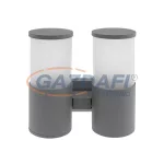   ELMARK 917112-2/GR "OL7112/2" Kültéri lámpatest, E27, 2x20W, 230V, szürke, IP54, 210x220x115mm, A++-E