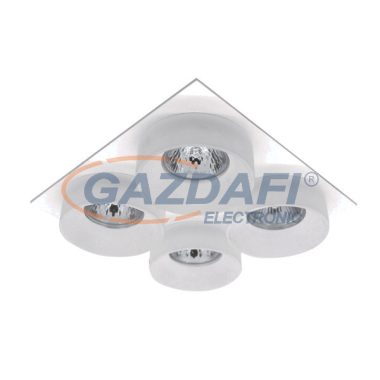 ELMARK 92045S4/WHFR SA-045/4 süllyesztett 4-es spot lámpa szögletes fehér/fehér IP20 12V Alumínium/Akril