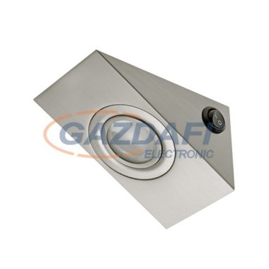 ELMARK 92155K/SN "SIM-155K" falon kívüli hidegtükrös spot lámpatest kapcsolóval, G4, JC, 20W, 12V, szatén nikkel, 82x132x85mm, A++-E