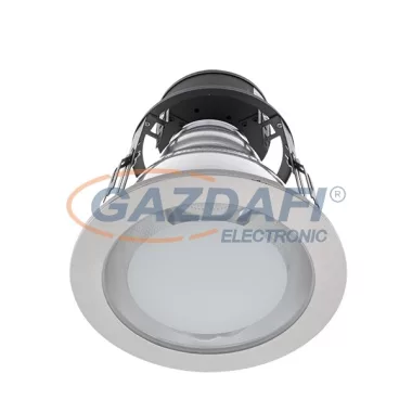 ELMARK 929944120E6/TCH "GL120E-6" süllyesztett kerek mélysugárzó, fix, tejüveg, E27, 1x60W, 230V, szatén nikkel, IP44, 190x200x170mm, A++-C