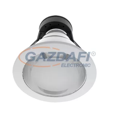 ELMARK 929944120E6/W "GL120E-6" süllyesztett kerek mélysugárzó, fix, tejüveg, E27, 1x60W, 230V, fehér, IP44, 190x200x170mm, A++-C