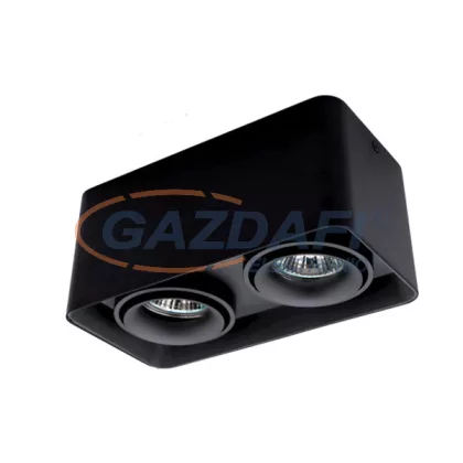   ELMARK 92DL044S2/BL DL-044 spot lámpa szögletes falon kívüli fekete IP20 230V alumínium