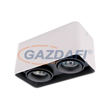 ELMARK 92DL044S2/BLWH DL-044 spot lámpa szögletes falon kívüli fekete/fehér IP20 230V alumínium