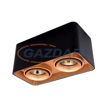   ELMARK 92DL044S2/GDBL DL-044 spot lámpa szögletes falon kívüli arany/fekete IP20 230V alumínium