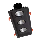   ELMARK 92DL81F4530/BL LED mélysugárzó 3X15W 230V 3000K fekete