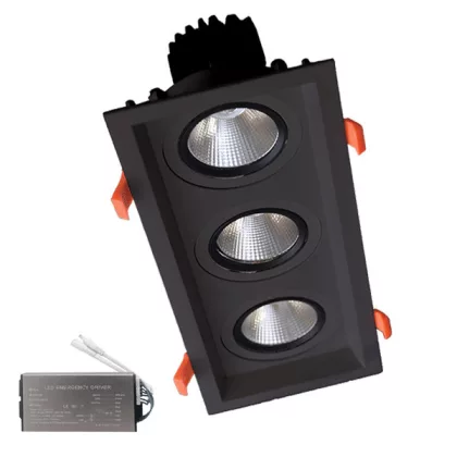   ELMARK 92DL81F4530/BLE LED DEEP MOUNTING SPEAKER 3X15W 230V 3000K Fekete vészvilágító modullal