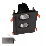   ELMARK 92DL82F6030/BLE LED mélysugárzó 2X30W 230V 3000K fekete vészvilágító modullal