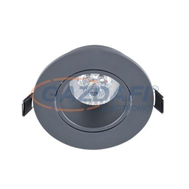 ELMARK 92GUR363WH/GR LED süllyesztett kerek spot lámpa, Power, GU10,6W, 230V, 6400K, 420lm, grafit, manyag, d=93mm, IP40, A++-A, 30000h