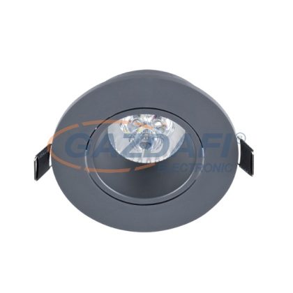   ELMARK 92GUR363WH/GR LED süllyesztett kerek spot lámpa, Power, GU10,6W, 230V, 6400K, 420lm, grafit, manyag, d=93mm, IP40, A++-A, 30000h