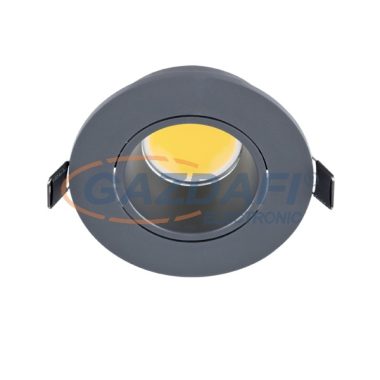 ELMARK 92GUR393WH/GR LED süllyesztett kerek spot lámpa, COB, GU10,7W, 230V, 4000K, 490lm, grafit, manyag, d=93mm, IP40, A++-A, 30000h