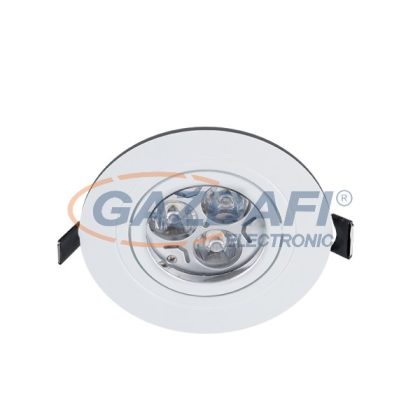   ELMARK 92GUR453WW/W LED SÜLYESZTETT KEREK SPOT LÁMPA, Power, GU10,3W, 230V, 2700K, 180lm, FEHÉR, MANYAG, d=90mm, IP40, A++-A, 30000h