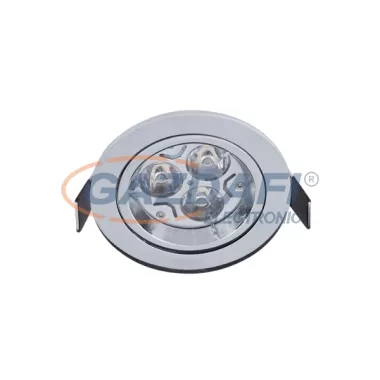 ELMARK 92GUR553WW/CH LED SÜLYESZTETT KEREK SPOT LÁMPA, Power, GU10,3W, 230V, 2700K, 180lm, króm, fém, d=93mm, IP40, A++-A, 30000h