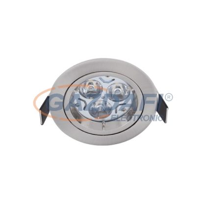   ELMARK 92GUR553WW/SN LED süllyesztett kerek spot lámpa, Power, GU10,3W, 230V, 2700K, 180lm, szatén nikkel, fém, d=93mm, IP40, A++-A, 30000h