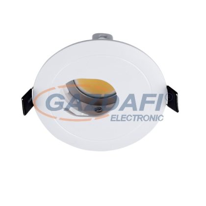   ELMARK 92GURO593WH/W LED süllyesztett egyoldalú kerek spot lámpa, COB, GU10, 7W, 230V, 4000K, 490lm, fehér, manyag, d=90mm, IP40, A++-A, 30000h
