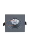 ELMARK 92GUS363WH/GR LED süllyesztett szögletes spot lámpa, Power, GU10,6W, 230V, 6400K, 450lm, grafit, manyag, 93x93mm, IP40, A++-A, 30000h