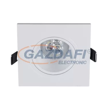 ELMARK 92GUS363WH/W LED süllyesztett szögletes spot lámpa, Power, GU10,6W, 230V, 6400K, 450lm, fehér, manyag, 93x93mm, IP40, A++-A, 30000h