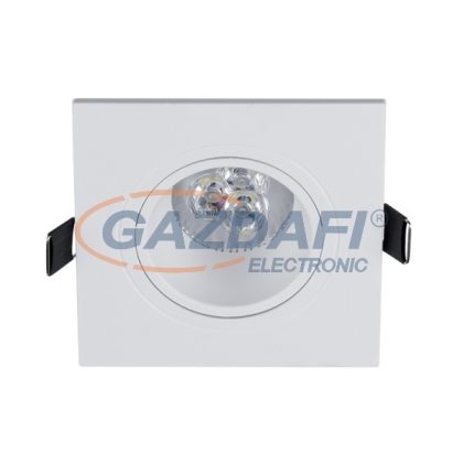   ELMARK 92GUS363WW/W LED süllyesztett szögletes spot lámpa, Power, GU10,6W, 230V, 2700K, 450lm, fehér, manyag, 93x93mm, IP40, A++-A, 30000h